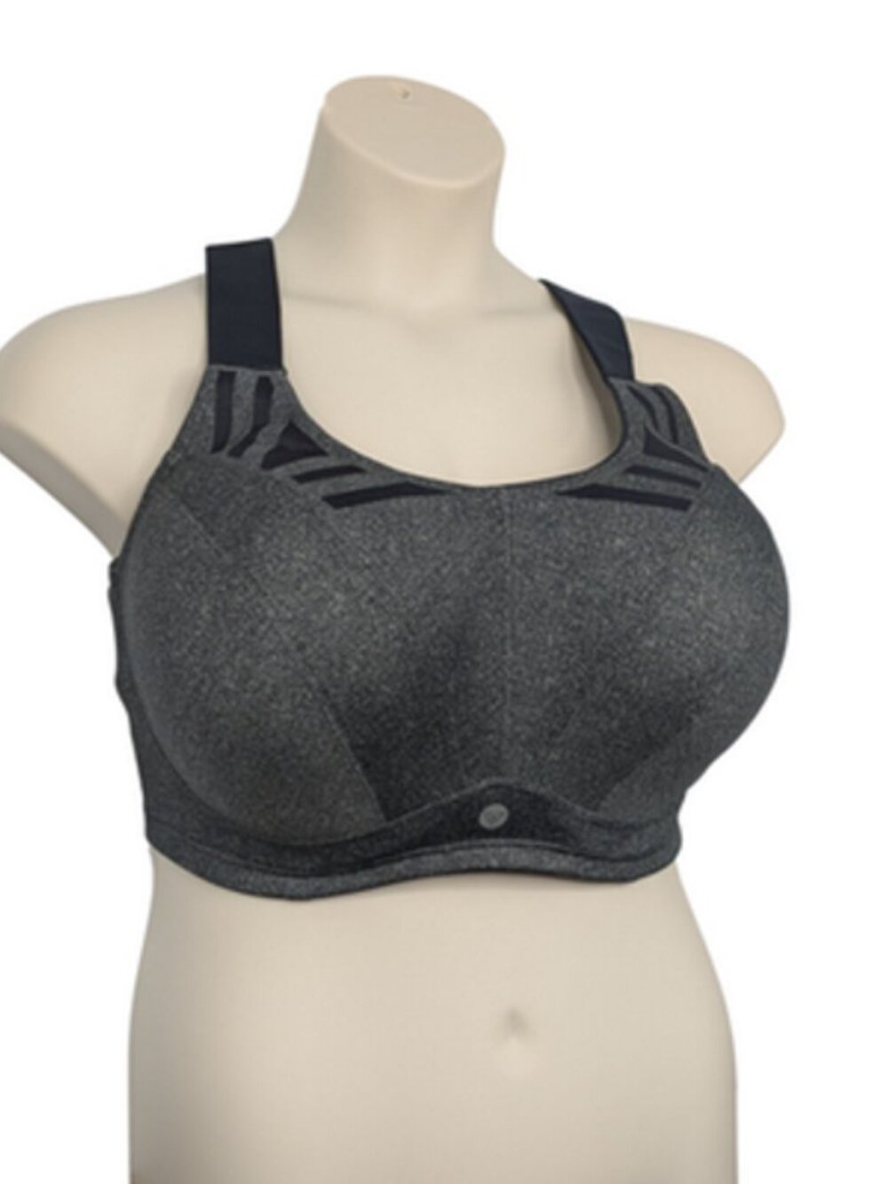 Livi Active Underwire Sports Bra 42G - Gray & Black, High-Impact Support - Picture 2 of 10
